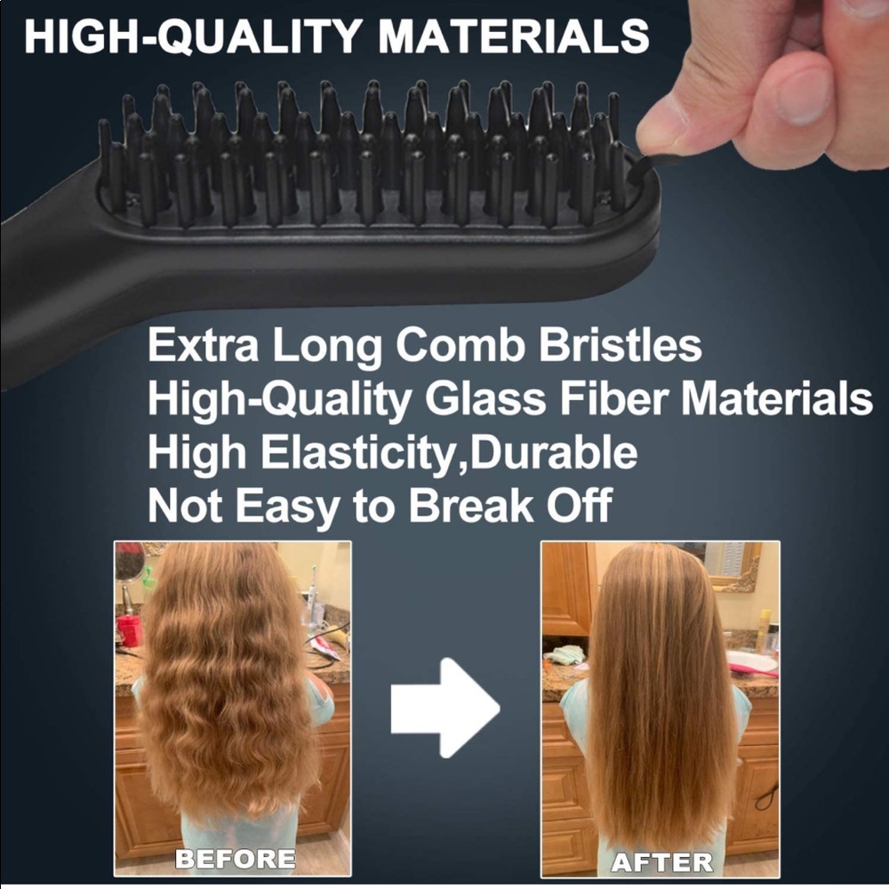 Men’s Beard Straightener w/Beard Balm & Beard Growth Oil & Beard Comb. BRAND NEW - Picture 3 of 4
